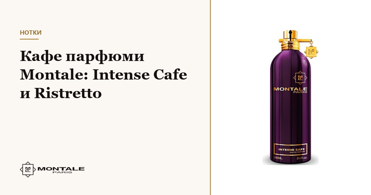 Αρώματα καφέ Montale: Intense Cafe και Ristretto
