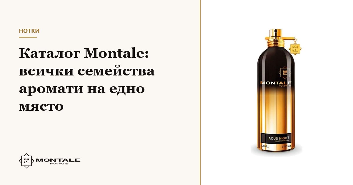 Catalog Montale: toate familiile olfactive într-un singur loc