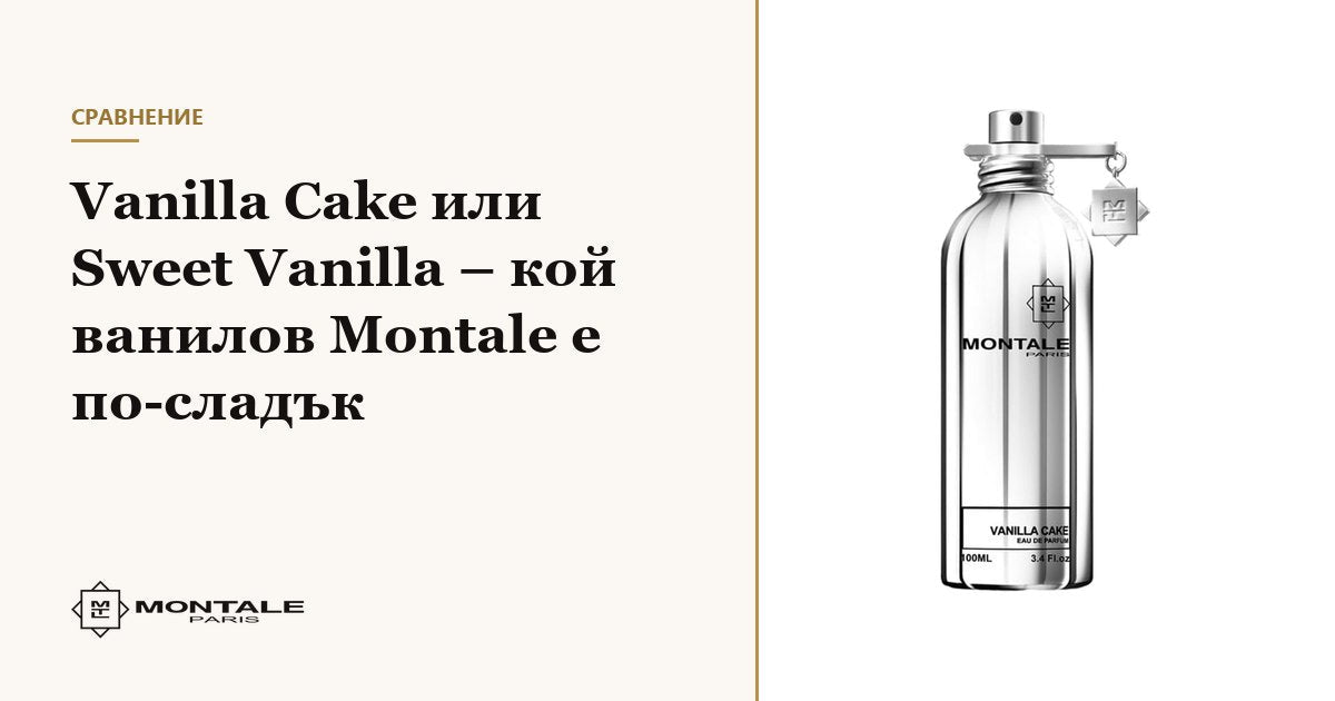 Vanilla Cake ή Sweet Vanilla – ποιο Montale με βανίλια είναι πιο γλυκό