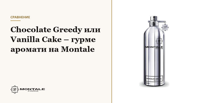 Chocolate Greedy ή Vanilla Cake – τα gourmand αρώματα της Montale